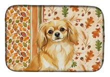 Load image into Gallery viewer, Gold Tibetan Spaniel Heirloom Fall Dish Drying Mat