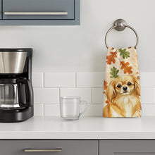 Load image into Gallery viewer, Gold Tibetan Spaniel Heirloom Fall Kitchen Towel