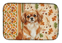Load image into Gallery viewer, Red Tibetan Spaniel Heirloom Fall Dish Drying Mat