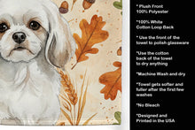 Load image into Gallery viewer, White Tibetan Spaniel Heirloom Fall Kitchen Towel