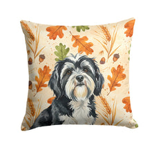 Load image into Gallery viewer, Black and White Tibetan Terrier Heirloom Fall Throw Pillow