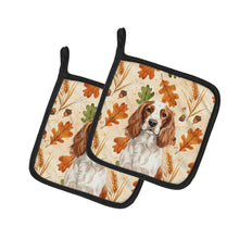Load image into Gallery viewer, Welsh Springer Spaniel Heirloom Fall Pair of Pot Holders