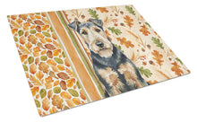 Load image into Gallery viewer, Welsh Terrier Heirloom Fall Glass Cutting Board