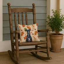 Load image into Gallery viewer, Black Whippet Heirloom Fall Throw Pillow