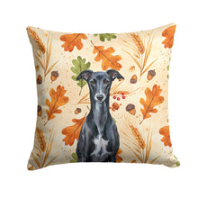Load image into Gallery viewer, Black Whippet Heirloom Fall Throw Pillow