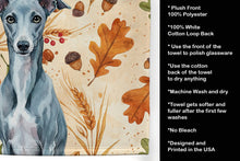 Load image into Gallery viewer, Blue Whippet Heirloom Fall Kitchen Towel