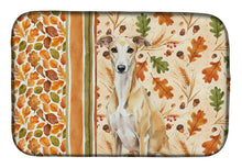 Load image into Gallery viewer, Fawn Whippet Heirloom Fall Dish Drying Mat