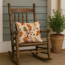 Load image into Gallery viewer, Red Whippet Heirloom Fall Throw Pillow