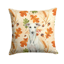 Load image into Gallery viewer, White Whippet Heirloom Fall Throw Pillow