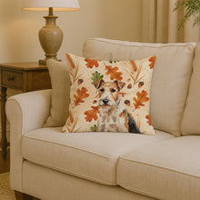 Load image into Gallery viewer, Wire Fox Terrier Heirloom Fall Throw Pillow