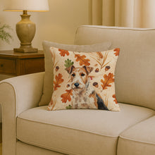 Load image into Gallery viewer, Wire Fox Terrier Heirloom Fall Throw Pillow