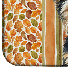 Load image into Gallery viewer, Black and Tan Yorkshire Terrier Heirloom Fall Dish Drying Mat