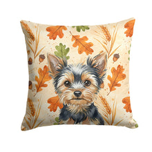 Load image into Gallery viewer, Black and Tan Yorkshire Terrier Heirloom Fall Throw Pillow