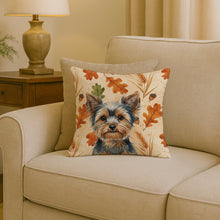 Load image into Gallery viewer, Blue and Tan Yorkshire Terrier Heirloom Fall Throw Pillow