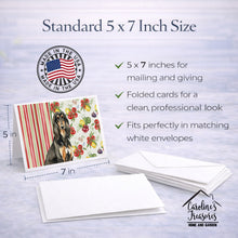 Load image into Gallery viewer, Black &amp; Tan Afghan Hound Vegetables Greeting Cards Pack of 8
