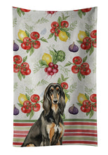 Load image into Gallery viewer, Black &amp; Tan Afghan Hound Vegetables Kitchen Towel