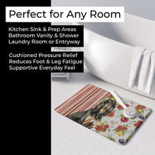 Load image into Gallery viewer, Black &amp; Tan Afghan Hound Vegetables Memory Foam Kitchen Mat