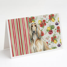 Load image into Gallery viewer, Afghan Hound Vegetables Greeting Cards Pack of 8