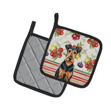 Load image into Gallery viewer, Airedale Terrier Vegetables Pair of Pot Holders