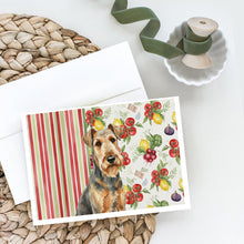 Load image into Gallery viewer, Grizzle Airedale Terrier Vegetables Greeting Cards Pack of 8