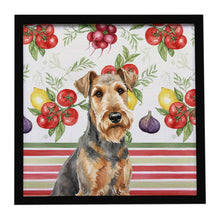 Load image into Gallery viewer, Grizzle Airedale Terrier Vegetables Framed Metal Print