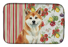 Load image into Gallery viewer, Red Akita Vegetables Dish Drying Mat