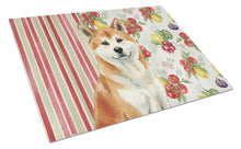 Load image into Gallery viewer, Red Akita Vegetables Glass Cutting Board