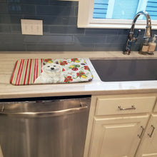 Load image into Gallery viewer, White Akita Vegetables Dish Drying Mat