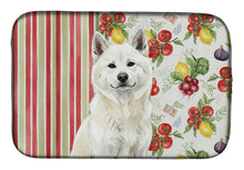 Load image into Gallery viewer, White Akita Vegetables Dish Drying Mat