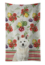 Load image into Gallery viewer, White Akita Vegetables Kitchen Towel