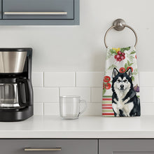 Load image into Gallery viewer, Black and White Alaskan Malamute Vegetables Kitchen Towel