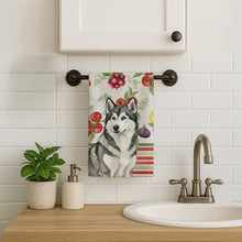 Load image into Gallery viewer, Gray and White Alaskan Malamute Vegetables Kitchen Towel