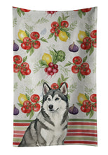 Load image into Gallery viewer, Gray and White Alaskan Malamute Vegetables Kitchen Towel