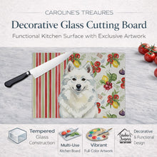 Load image into Gallery viewer, American Eskimo Vegetables Glass Cutting Board