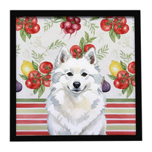 Load image into Gallery viewer, American Eskimo Vegetables Framed Metal Print