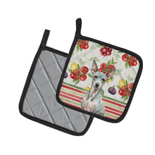 Load image into Gallery viewer, American Hairless Terrier Vegetables Pair of Pot Holders
