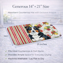 Load image into Gallery viewer, Black Tri American Shepherd Vegetables Dish Drying Mat