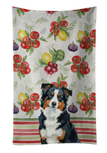 Load image into Gallery viewer, Black Tri American Shepherd Vegetables Kitchen Towel