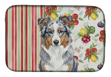 Load image into Gallery viewer, Blue Merle American Shepherd Vegetables Dish Drying Mat