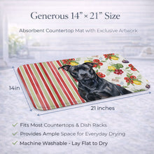 Load image into Gallery viewer, Black American Staffordshire Terrier Vegetables Dish Drying Mat
