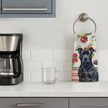 Load image into Gallery viewer, Black American Staffordshire Terrier Vegetables Kitchen Towel