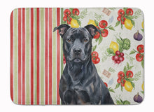 Load image into Gallery viewer, Black American Staffordshire Terrier Vegetables Memory Foam Kitchen Mat