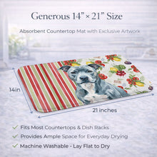 Load image into Gallery viewer, Blue American Staffordshire Terrier Vegetables Dish Drying Mat