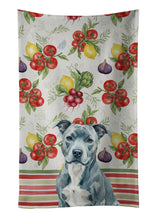 Load image into Gallery viewer, Blue American Staffordshire Terrier Vegetables Kitchen Towel