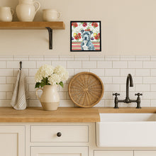 Load image into Gallery viewer, Blue American Staffordshire Terrier Vegetables Framed Metal Print