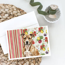 Load image into Gallery viewer, Brindle American Staffordshire Terrier Vegetables Greeting Cards Pack of 8