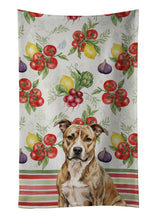 Load image into Gallery viewer, Brindle American Staffordshire Terrier Vegetables Kitchen Towel