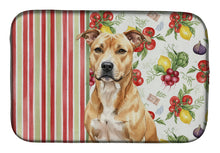 Load image into Gallery viewer, Fawn American Staffordshire Terrier Vegetables Dish Drying Mat