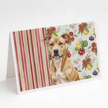 Load image into Gallery viewer, Fawn American Staffordshire Terrier Vegetables Greeting Cards Pack of 8