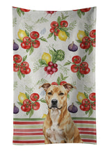 Load image into Gallery viewer, Fawn American Staffordshire Terrier Vegetables Kitchen Towel